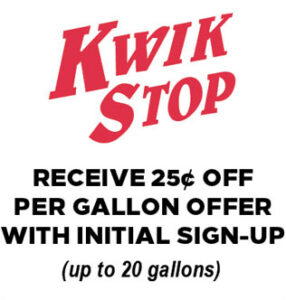 Kwik Stop Rewards Initial Signup Gas Discount Offer